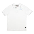 KAPPA Mens White Short Sleeve Plain Polo Shirt M Cotton Casual Basic