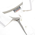 KAPPA Mens White Short Sleeve Plain Polo Shirt M Cotton Casual Basic