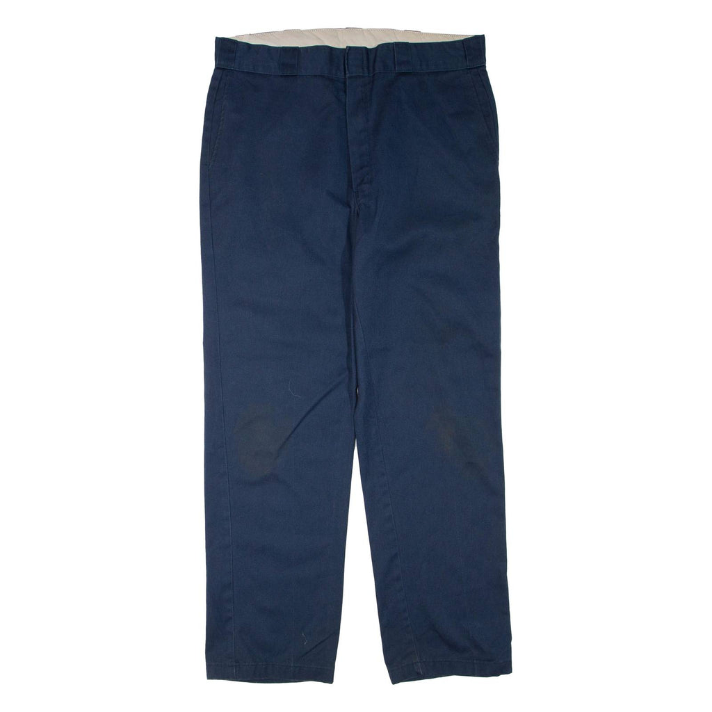 DICKIES Mens Trousers Blue Regular Straight W36 L32