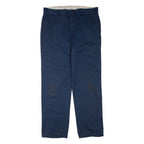 DICKIES Mens Trousers Blue Regular Straight W36 L32