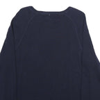 TOMMY HILFIGER Mens Navy Plain Cotton Crew Neck Basic Knit Jumper M Casual