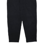 CORNICHE Mens Cotton Blend Black Relaxed Straight Trousers W34 L28 Casual Zip