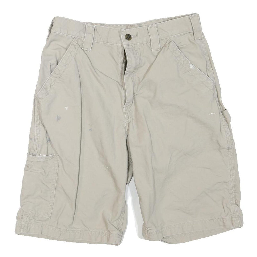 CARHARTT Mens Shorts Beige Cargo Workwear M W32 Durable Cotton Blend