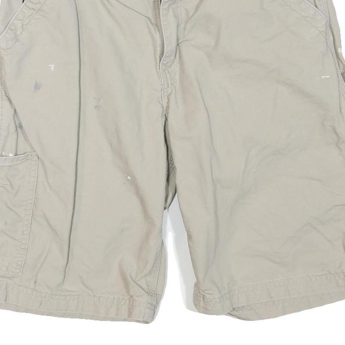 CARHARTT Mens Shorts Beige Cargo Workwear M W32 Durable Cotton Blend