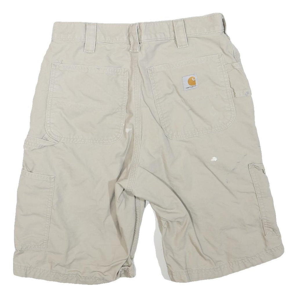 CARHARTT Mens Shorts Beige Cargo Workwear M W32 Durable Cotton Blend