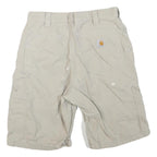 CARHARTT Mens Shorts Beige Cargo Workwear M W32 Durable Cotton Blend