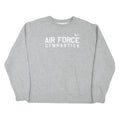 NIKE Mens Grey Air Force Gymnastics Crew Neck M Sweatshirt Cotton Blend Pullover