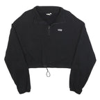 VANS Womens Black Crop Half Zip Sweatshirt XL Casual Streetwear