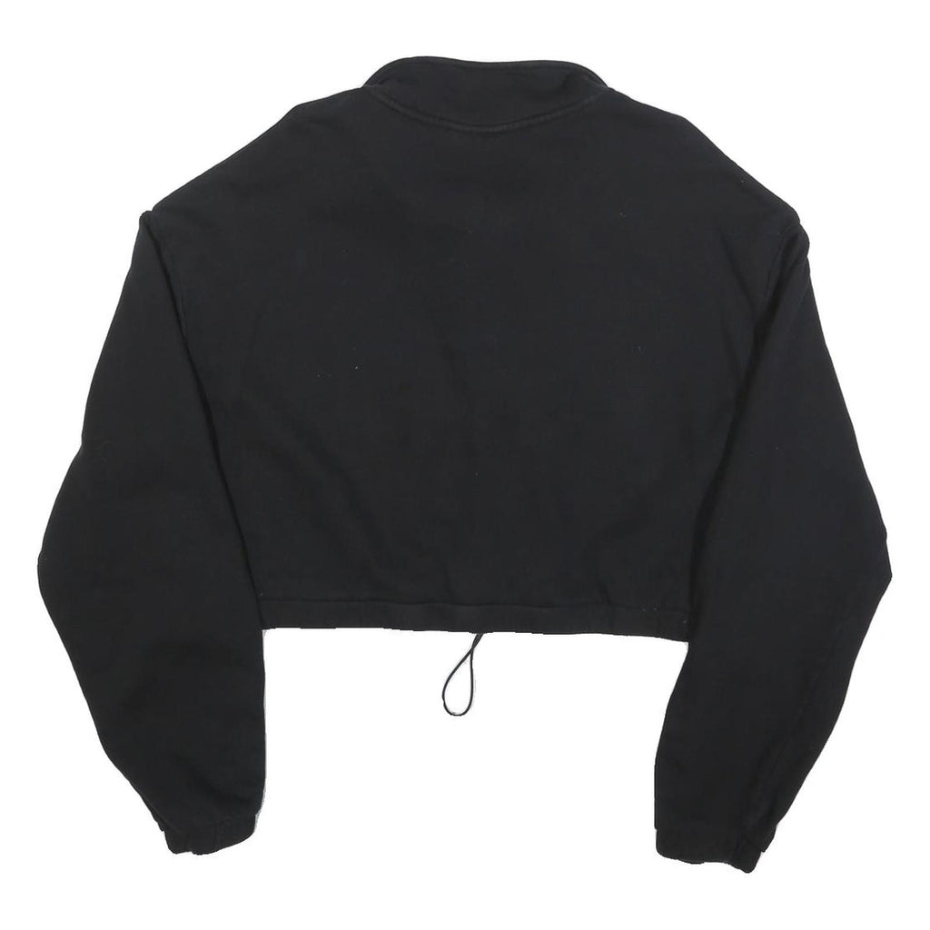 VANS Womens Black Crop Half Zip Sweatshirt XL Casual Streetwear