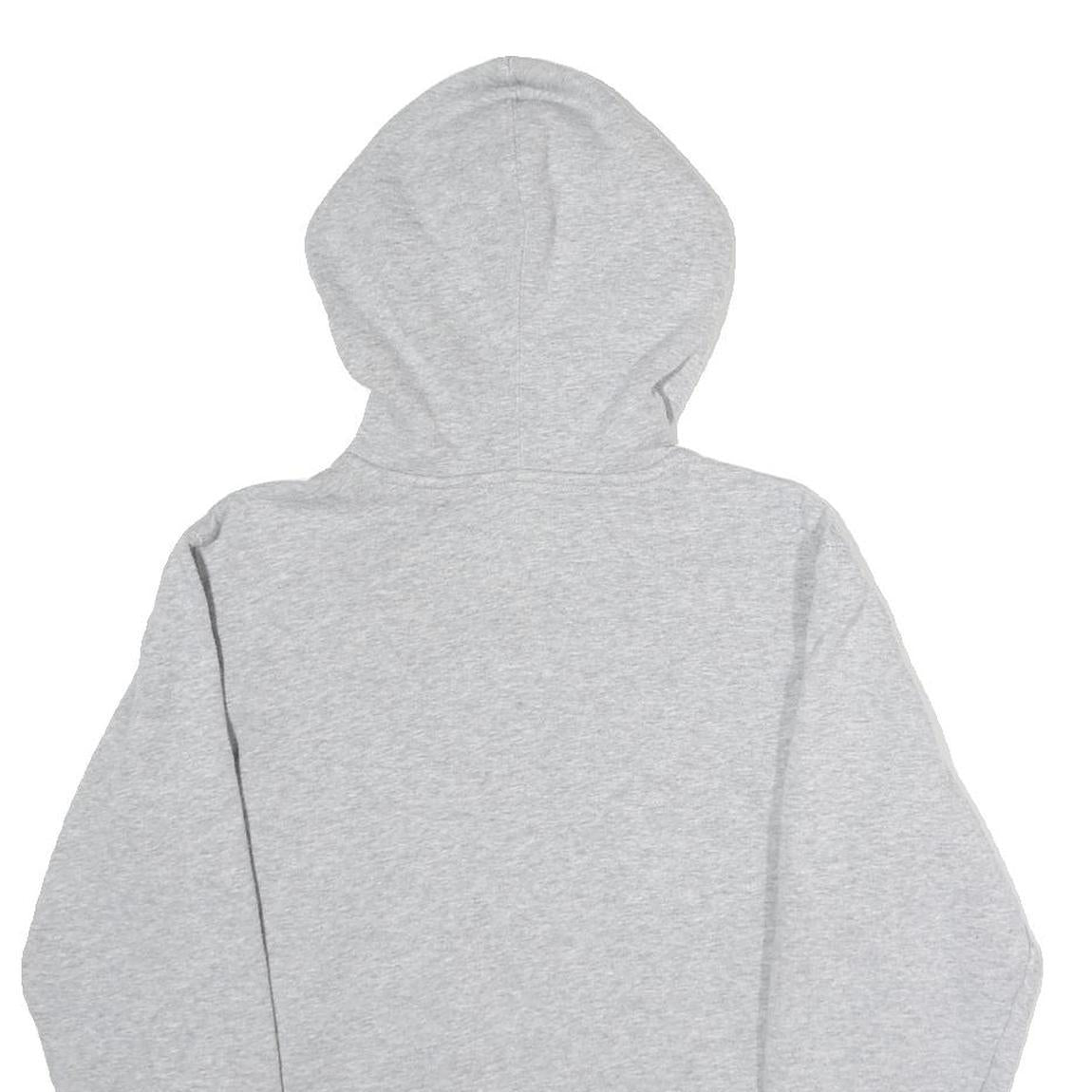 CHAMPION Mens Grey Hoodie L Cotton Blend Casual Logo Pullover Sweatshirt