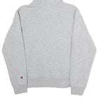 CHAMPION Mens Grey Hoodie L Cotton Blend Casual Logo Pullover Sweatshirt