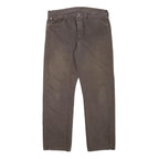 LEVI'S 501 Mens Jeans Brown Regular Straight Denim Medium W35 L31 Classic Fit