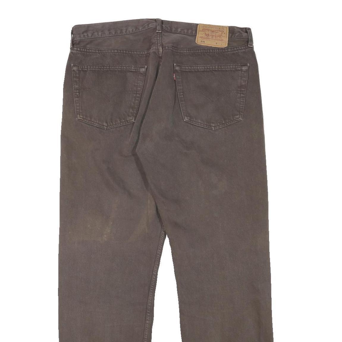 LEVI'S 501 Mens Jeans Brown Regular Straight Denim Medium W35 L31 Classic Fit