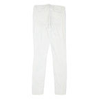 ALL SAINTS Womens White Regular Skinny Denim Jeans W27 L29 Distressed Zip
