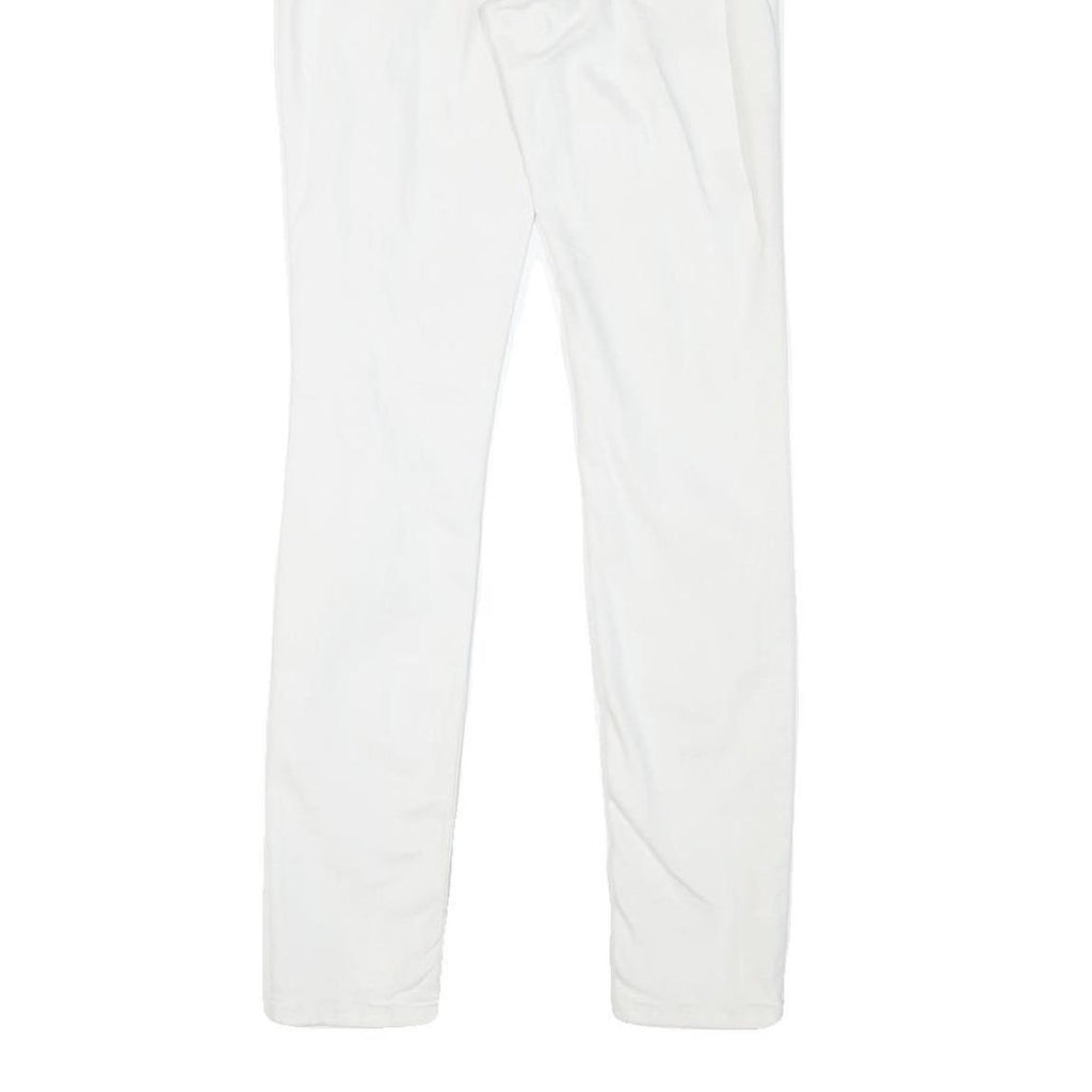 ALL SAINTS Womens White Regular Skinny Denim Jeans W27 L29 Distressed Zip