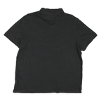 CALVIN KLEIN Mens Black Short Sleeve Striped XL Polo Shirt Cotton Blend Casual