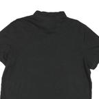 CALVIN KLEIN Mens Black Short Sleeve Striped XL Polo Shirt Cotton Blend Casual