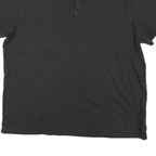 CALVIN KLEIN Mens Black Short Sleeve Striped XL Polo Shirt Cotton Blend Casual