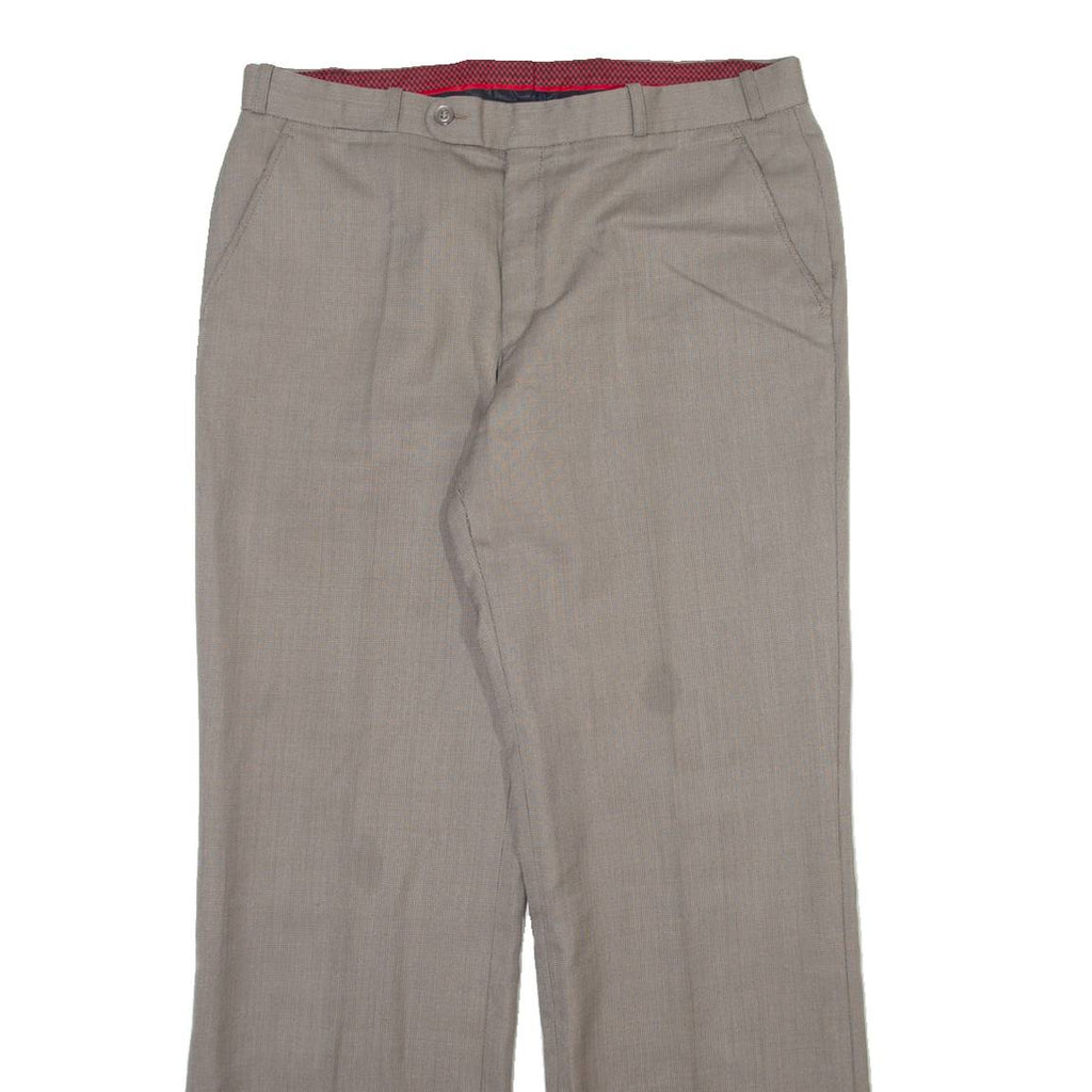 Mens Trousers Brown Regular Straight W32 L30