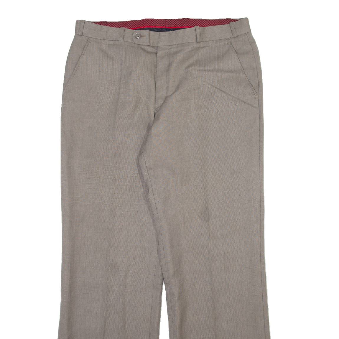 Mens Trousers Brown Regular Straight W32 L30