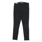 LEVI'S 711 BIG E Womens Slim Black Denim Raw W27 L28 Slim Fit Zip Jeans