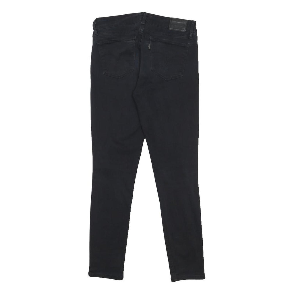 LEVI'S 711 BIG E Womens Slim Black Denim Raw W27 L28 Slim Fit Zip Jeans