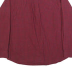 CHAPS Mens Red & Dark Blue Check Shirt XL Button Down Long Sleeve Casual Cotton