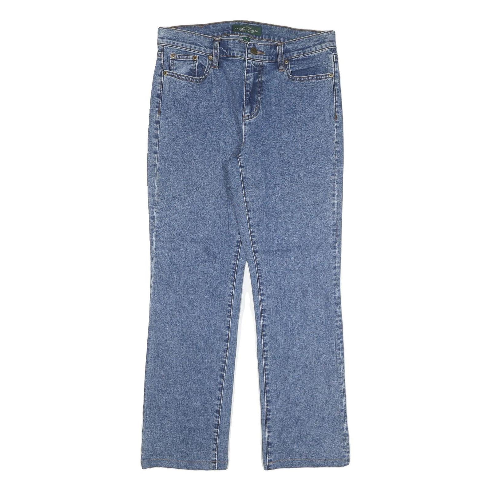 LAUREN RALPH LAUREN Womens Jeans Blue Regular Straight Denim Medium W30 L28