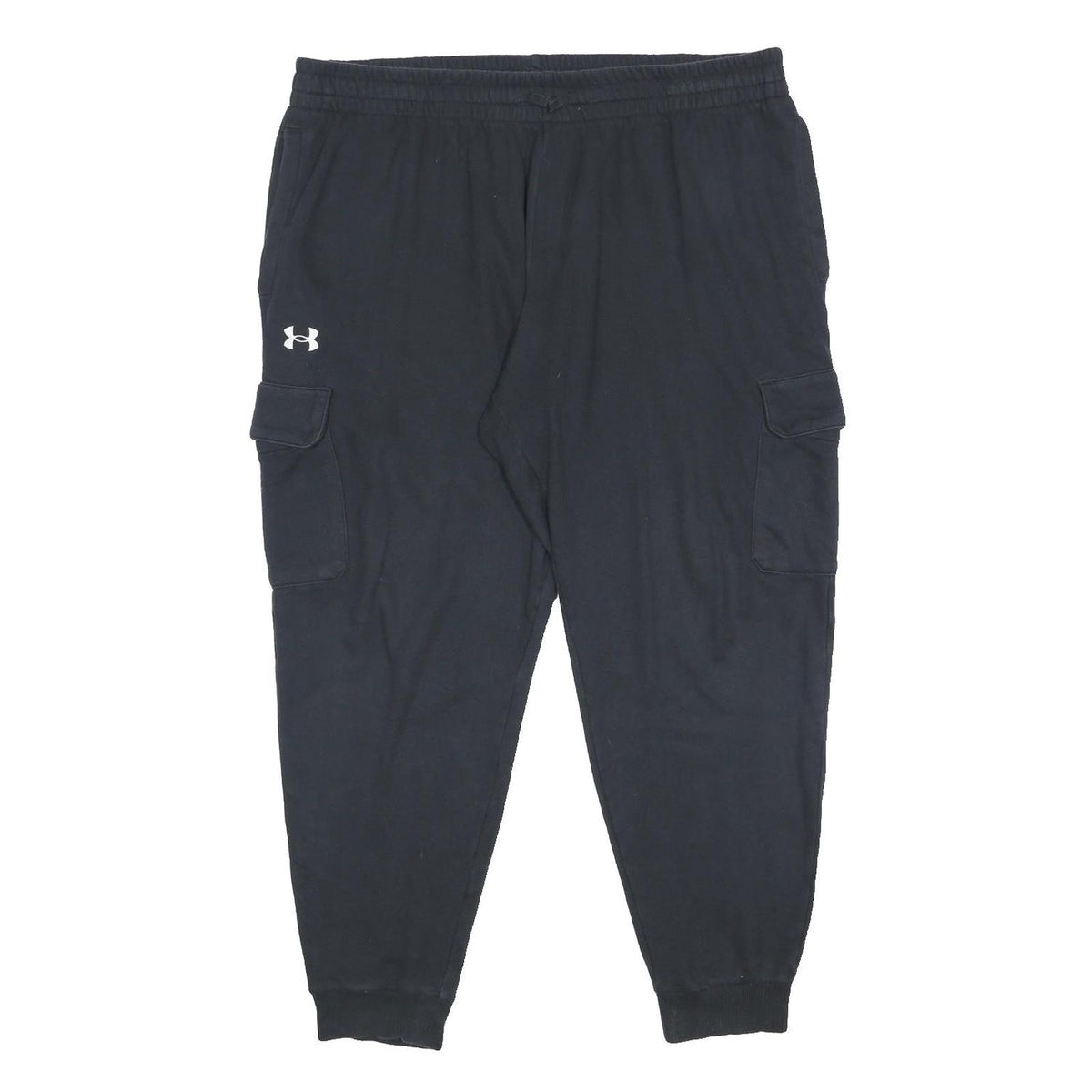 UNDER ARMOUR Mens Joggers Black 2XL W38 L28 Relaxed Tapered Cotton Blend