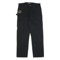 WRANGLER Mens Cotton Black Relaxed Straight Trousers W36 L34 Workwear Utility