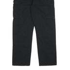 WRANGLER Mens Cotton Black Relaxed Straight Trousers W36 L34 Workwear Utility