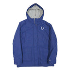 NFL Mens Blue Polyester Blend Zip Hooded Jacket M Plain Casual Sportswear