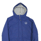 NFL Mens Blue Polyester Blend Zip Hooded Jacket M Plain Casual Sportswear