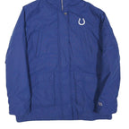 NFL Mens Blue Polyester Blend Zip Hooded Jacket M Plain Casual Sportswear