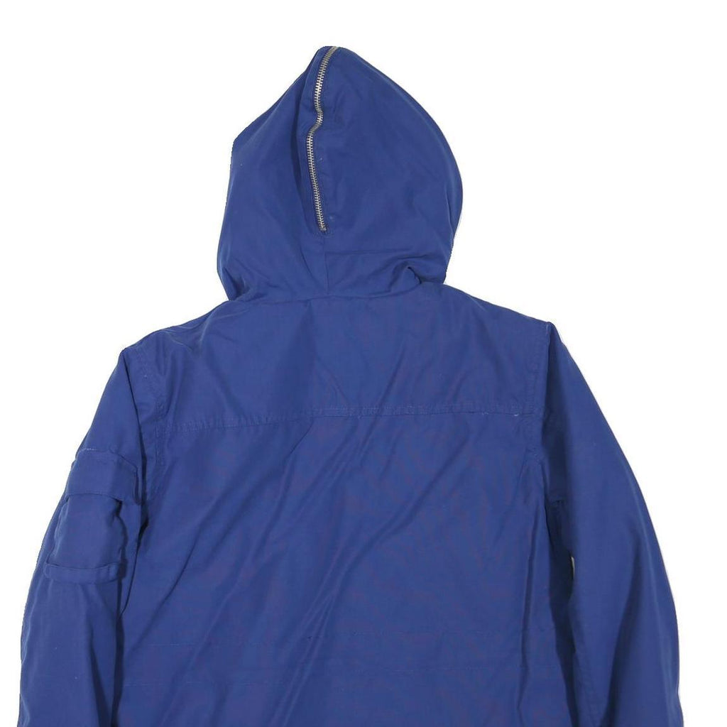 NFL Mens Blue Polyester Blend Zip Hooded Jacket M Plain Casual Sportswear