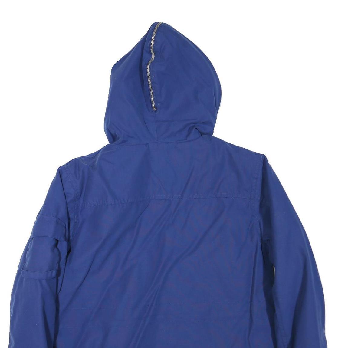 NFL Mens Blue Polyester Blend Zip Hooded Jacket M Plain Casual Sportswear