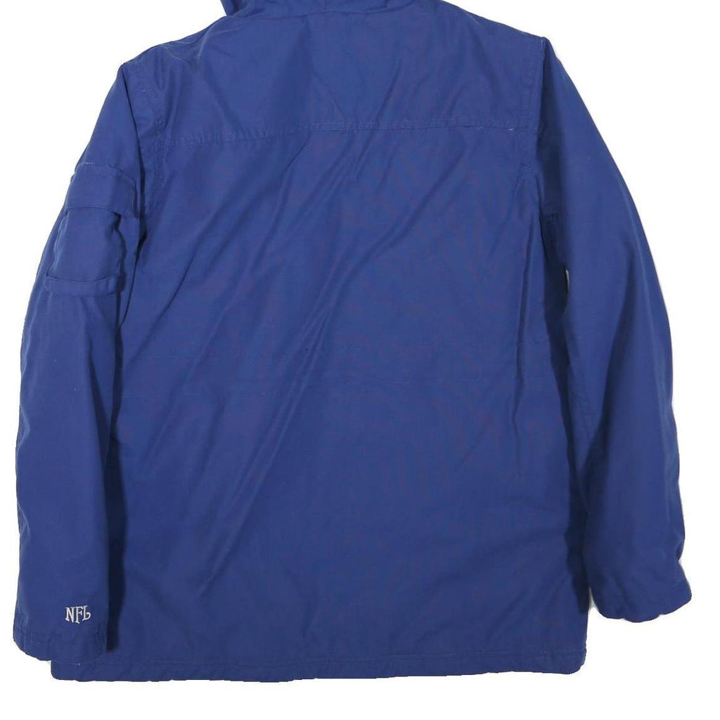 NFL Mens Blue Polyester Blend Zip Hooded Jacket M Plain Casual Sportswear