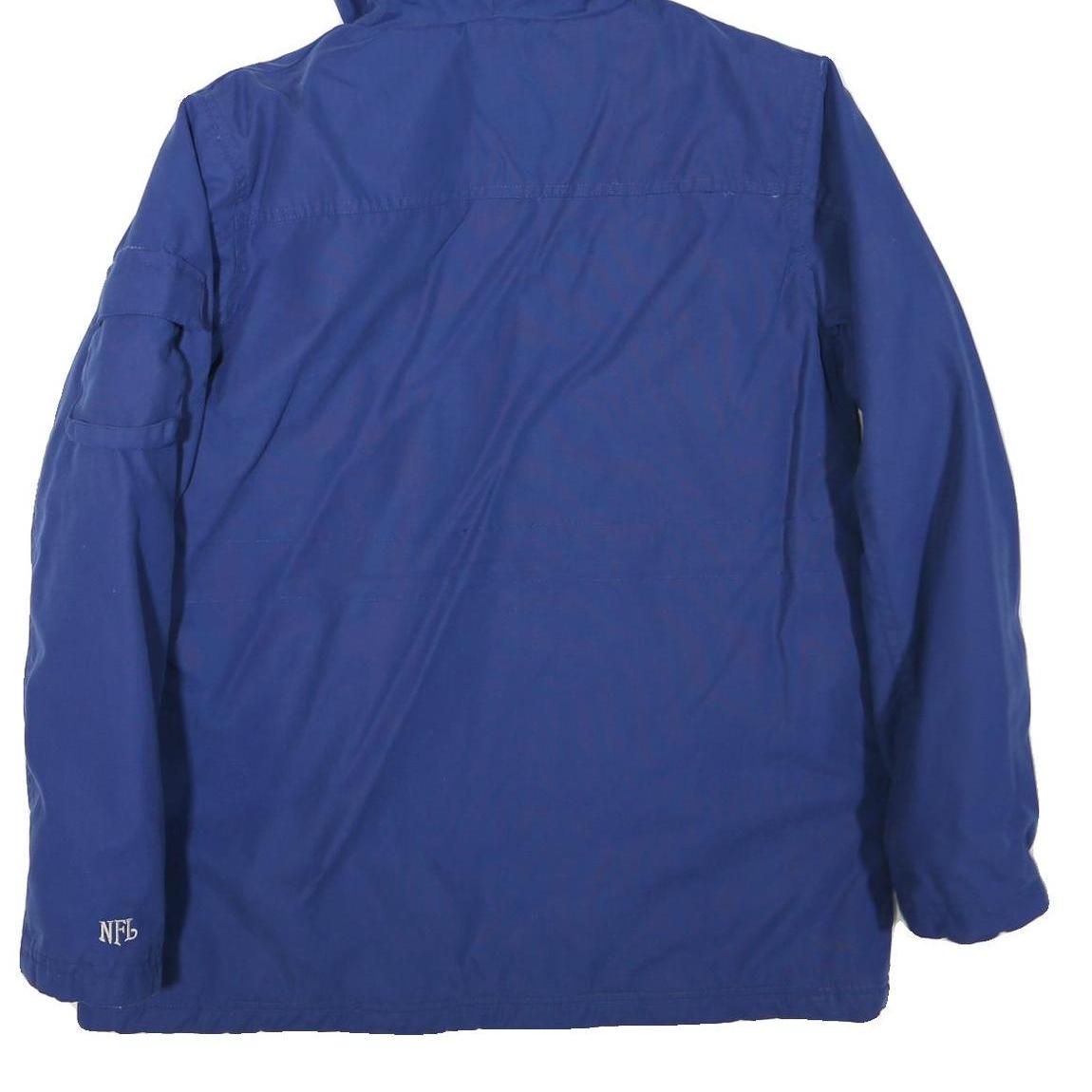 NFL Mens Blue Polyester Blend Zip Hooded Jacket M Plain Casual Sportswear