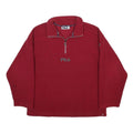 FILA Mens Red Polyester Pullover Jumper Crew Neck Regular S Sports Casual