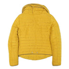 ZARA BASIC Womens Yellow Polyester Blend Puffer Jacket XS Quilted Zip Up