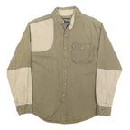 GUIDE SERIES Mens Beige & Cream Cotton Blend Shirt M Colourblock Casual Utility