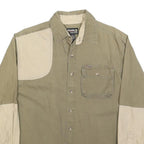 GUIDE SERIES Mens Beige & Cream Cotton Blend Shirt M Colourblock Casual Utility