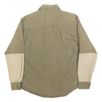 GUIDE SERIES Mens Beige & Cream Cotton Blend Shirt M Colourblock Casual Utility