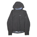 JACK WOLFSKIN Womens Black Outdoor Jacket S Polyester Zip Hooded Plain Casual