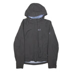JACK WOLFSKIN Womens Black Outdoor Jacket S Polyester Zip Hooded Plain Casual