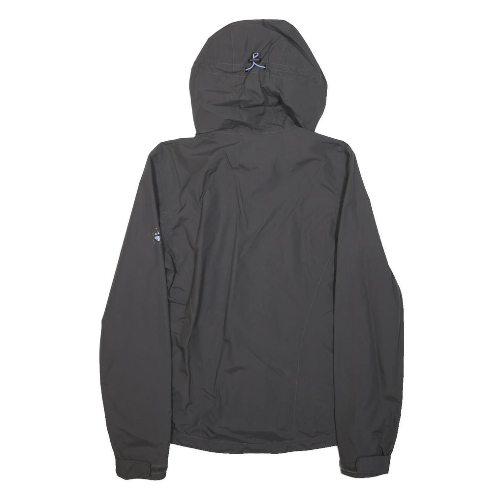 JACK WOLFSKIN Womens Black Outdoor Jacket S Polyester Zip Hooded Plain Casual