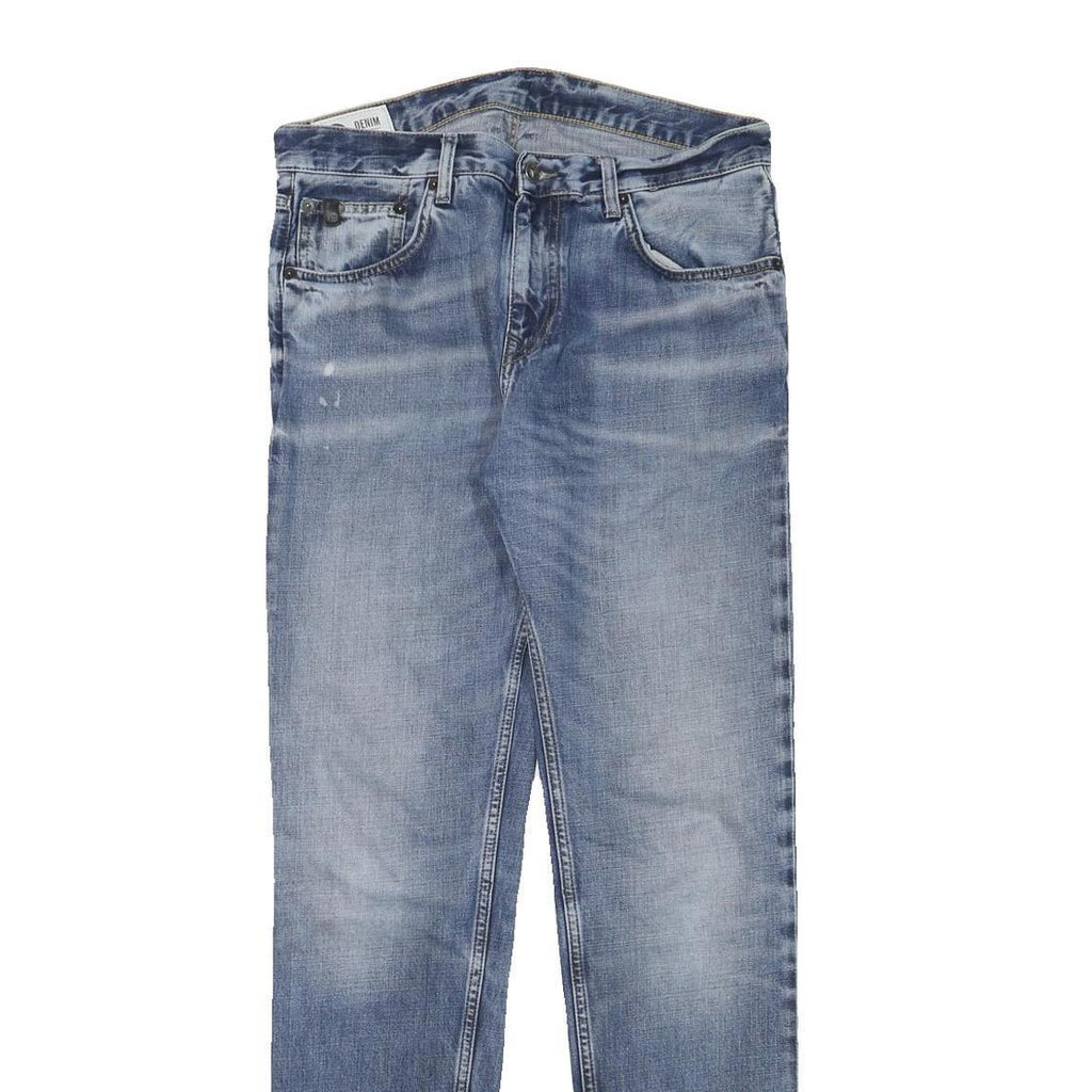 BEN SHERMAN Womens Regular Blue Denim Light W32 L32 Zip Closure Jeans