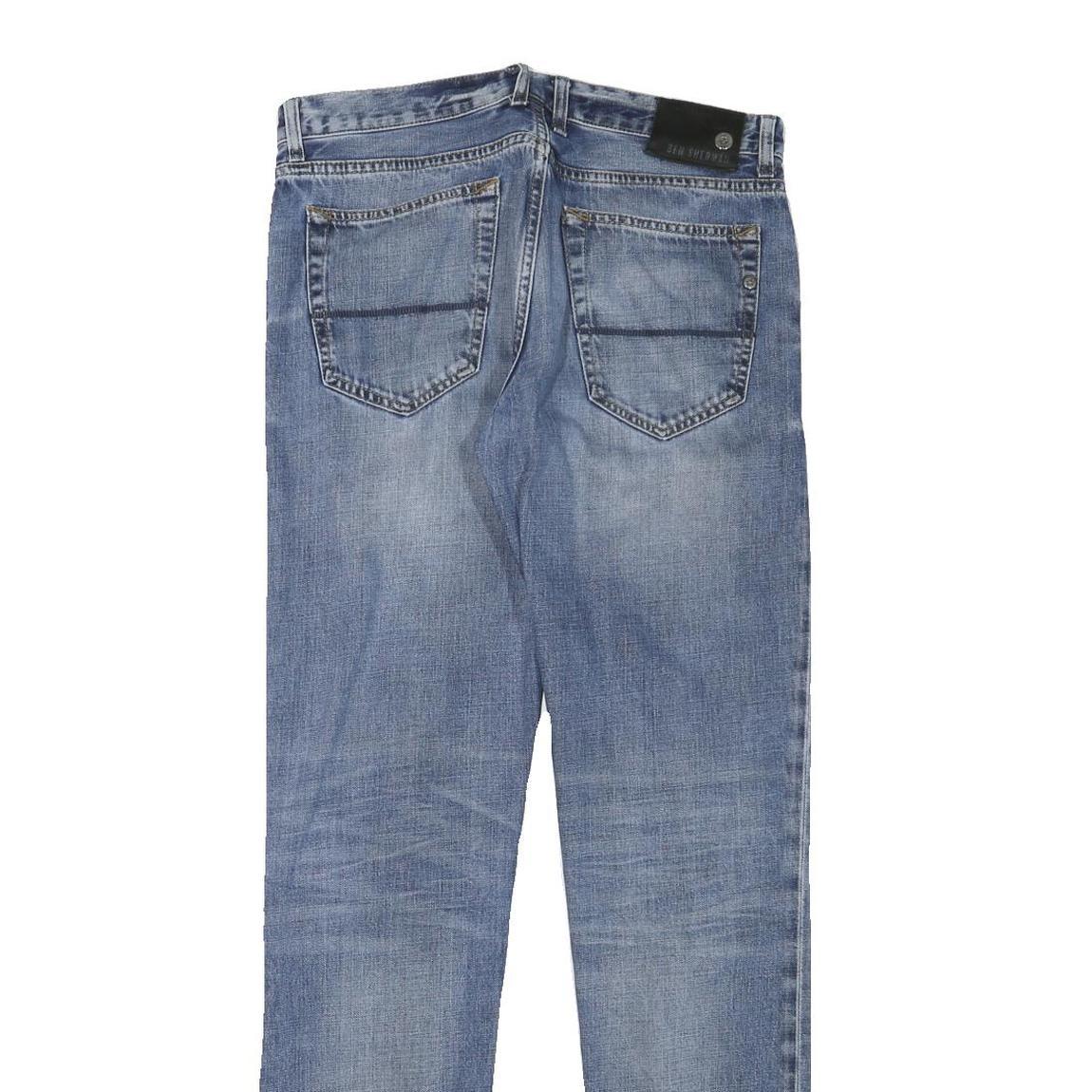 BEN SHERMAN Womens Regular Blue Denim Light W32 L32 Zip Closure Jeans