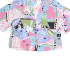 ZARA Womens Blue & Pink Printed Oversized Shirt Short Sleeve Collar M Casual