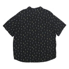 LEVI'S Mens Black Shirt 2XL Cotton Blend Short Sleeve Casual Printed